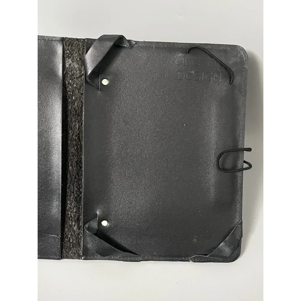 Oberon Design Black Embossed Leather Journal Book Cover 6x8